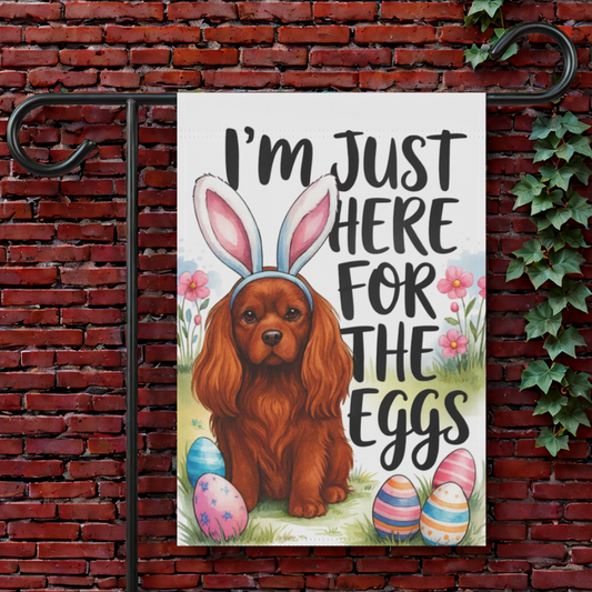 Ruby Cavalier King Charles Easter Garden Flag