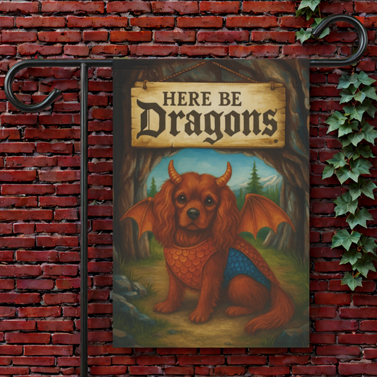 Ruby Cavalier Dragon Garden Flag