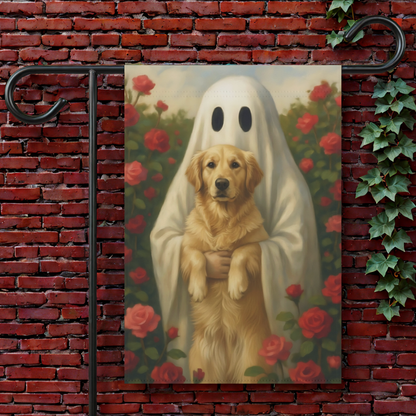 Golden Retriever Ghostie Garden Flag 12'' × 18''