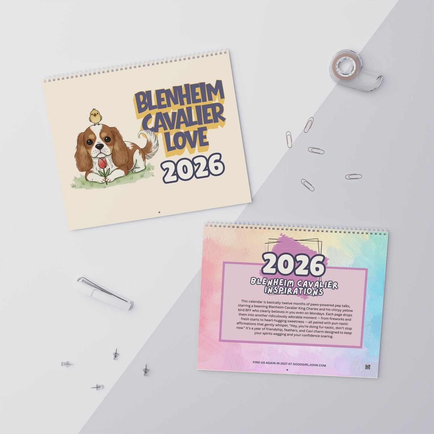 2026 Affirmations Blenheim Cavalier Wall Calendar