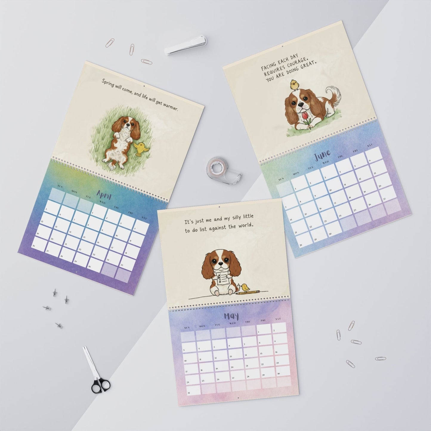 2026 Affirmations Blenheim Cavalier Wall Calendar