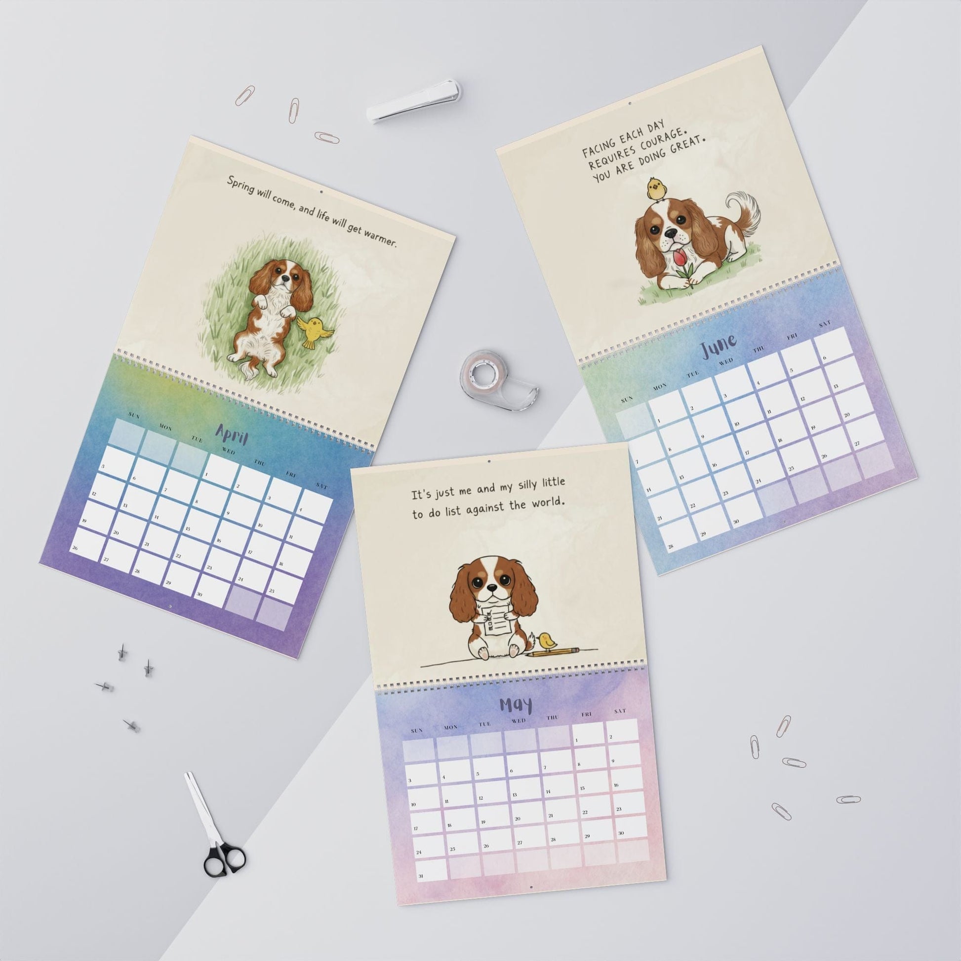 2026 Affirmations Blenheim Cavalier Wall Calendar
