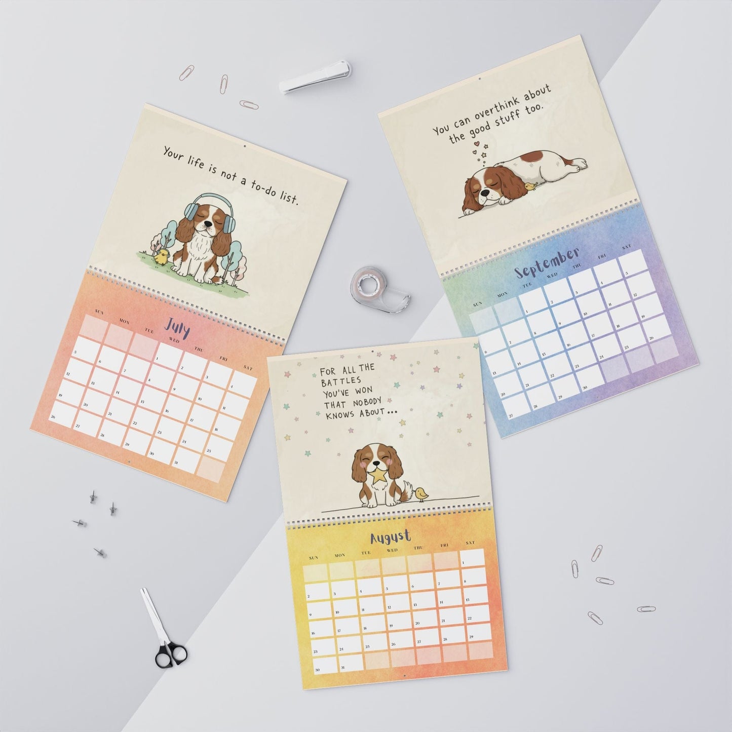 2026 Affirmations Blenheim Cavalier Wall Calendar