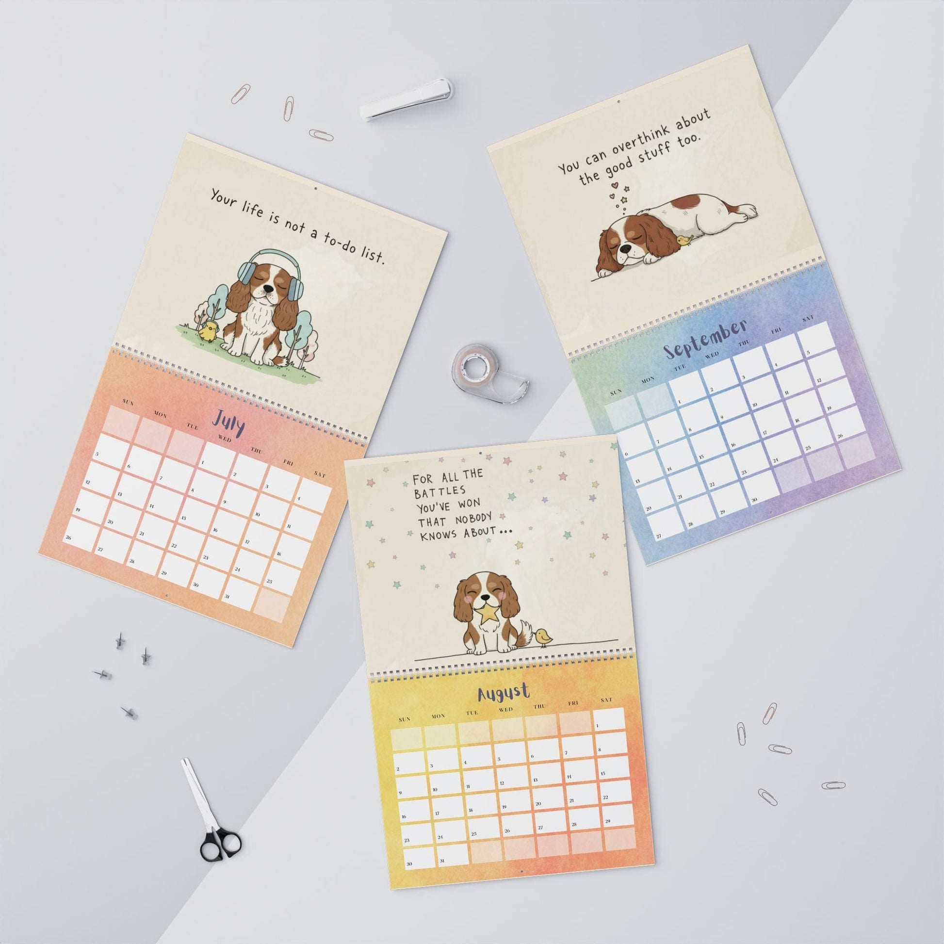 2026 Affirmations Blenheim Cavalier Wall Calendar