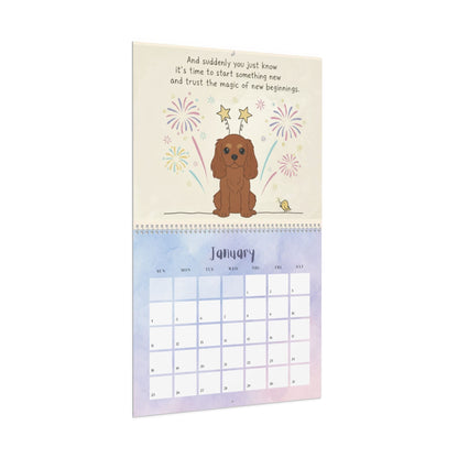 2026 Affirmations Ruby Cavalier Wall Calendar
