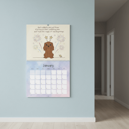2026 Affirmations Ruby Cavalier Wall Calendar
