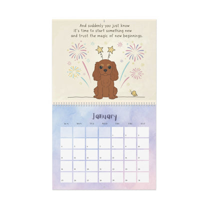 2026 Affirmations Ruby Cavalier Wall Calendar