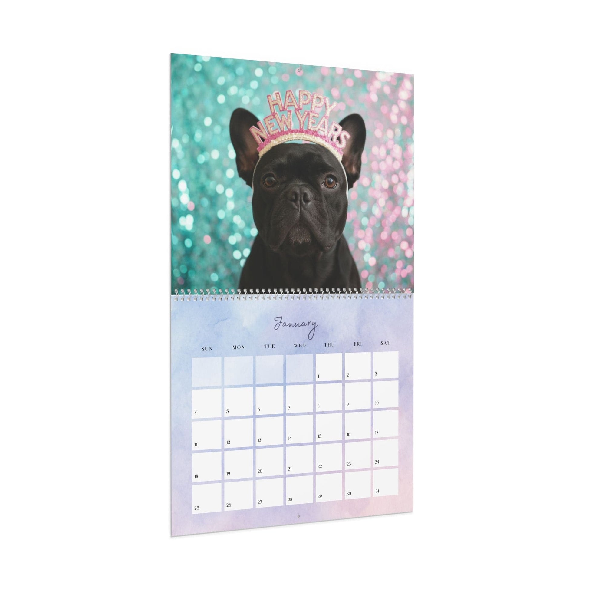 2026 Black Frenchie Wall Calendar