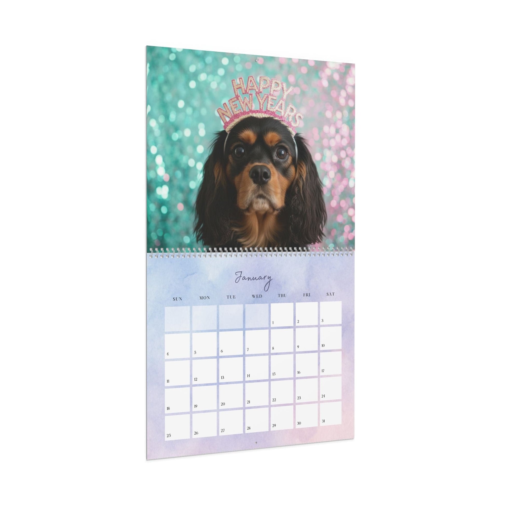 2026 Black Tan Cavalier Wall Calendar