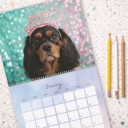 2026 Black Tan Cavalier Wall Calendar 14" x 11.5" Matte