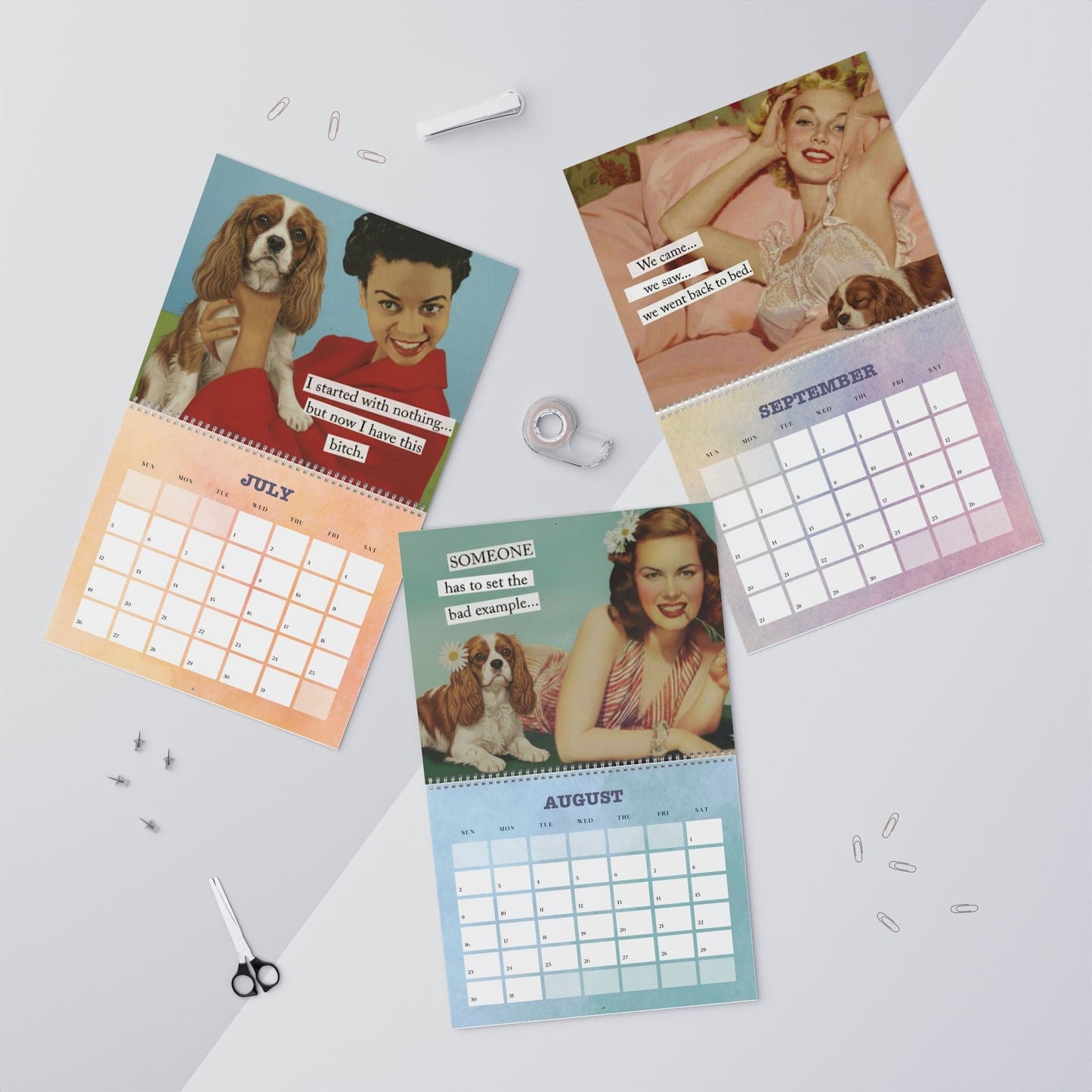 2026 Blenheim Cavalier Snarky Sassy Wall Calendar