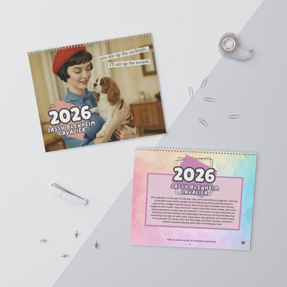 2026 Blenheim Cavalier Snarky Sassy Wall Calendar