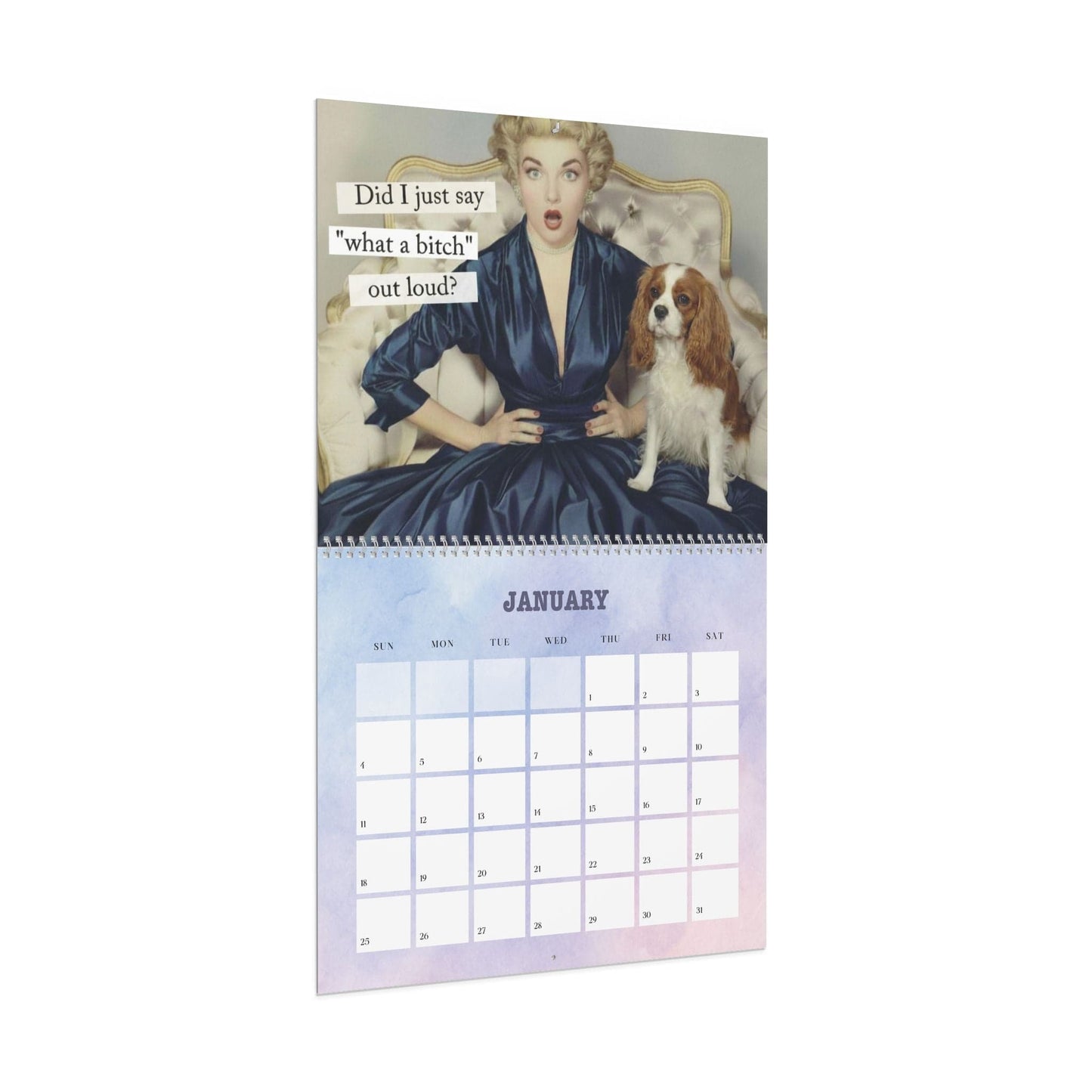 2026 Blenheim Cavalier Snarky Sassy Wall Calendar
