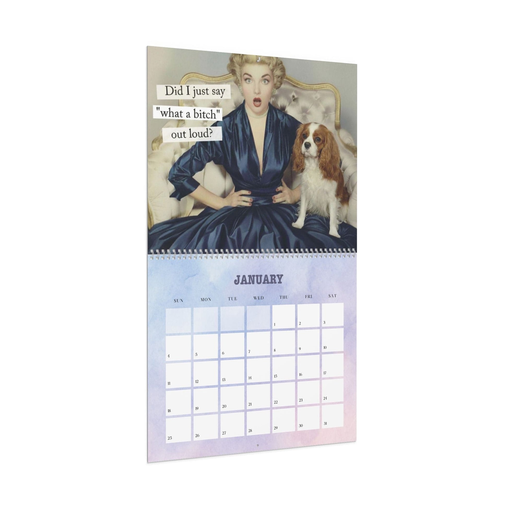 2026 Blenheim Cavalier Snarky Sassy Wall Calendar