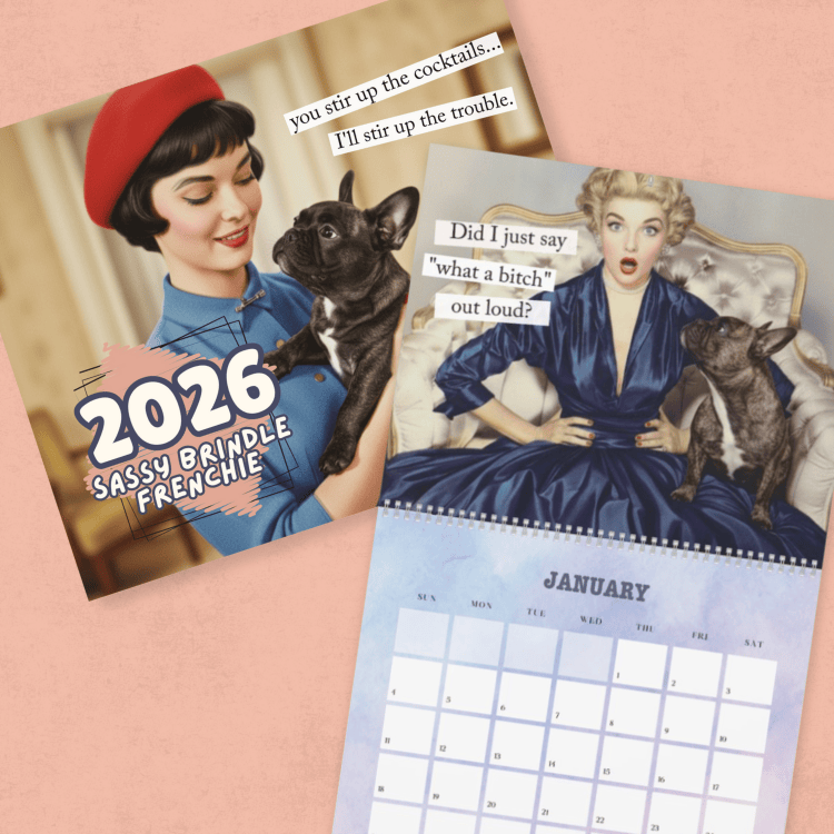2026 Brindle Frenchie Wall Calendar