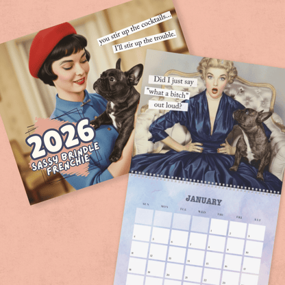 2026 Brindle Frenchie Wall Calendar