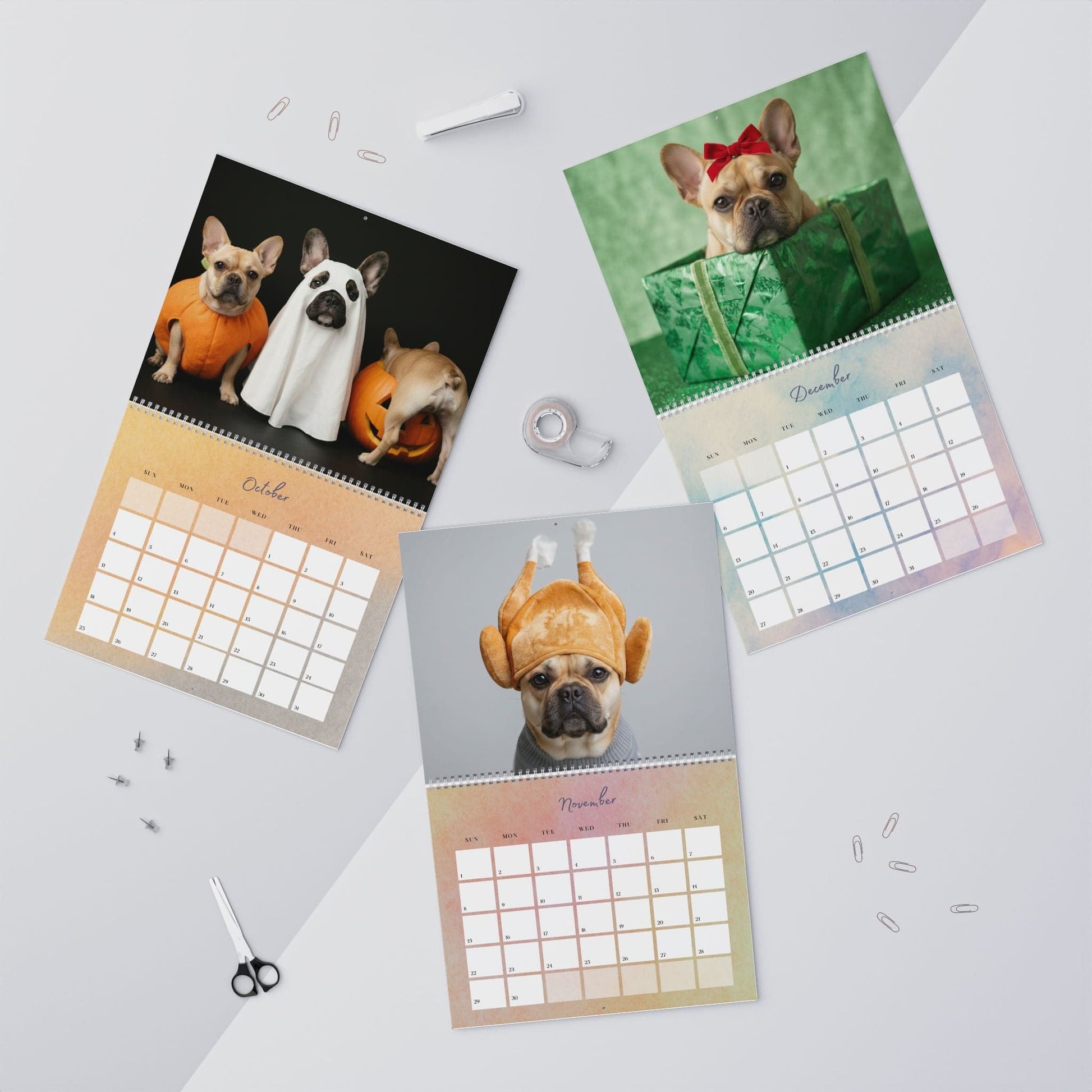 2026 Fawn Frenchie Wall Calendar