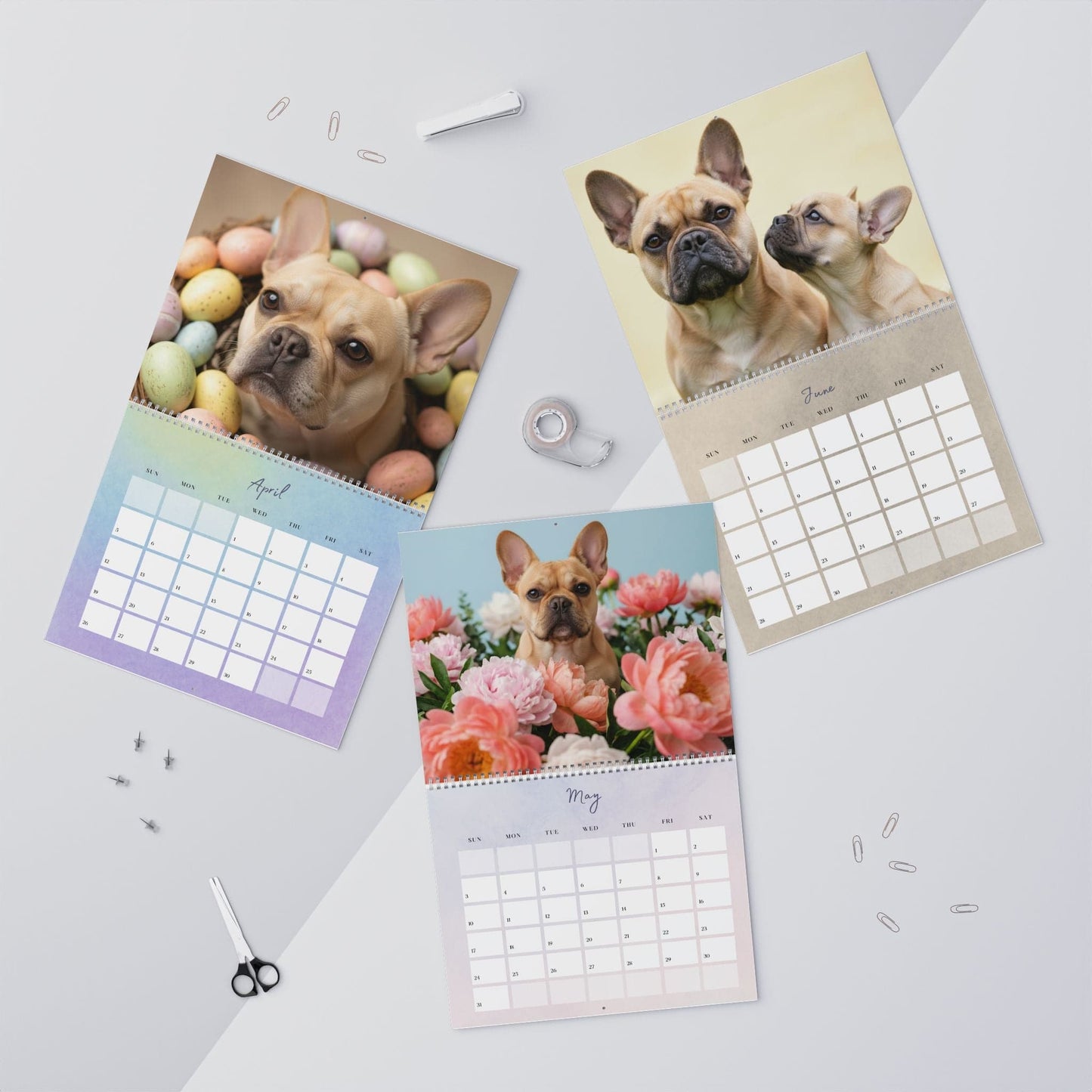 2026 Fawn Frenchie Wall Calendar