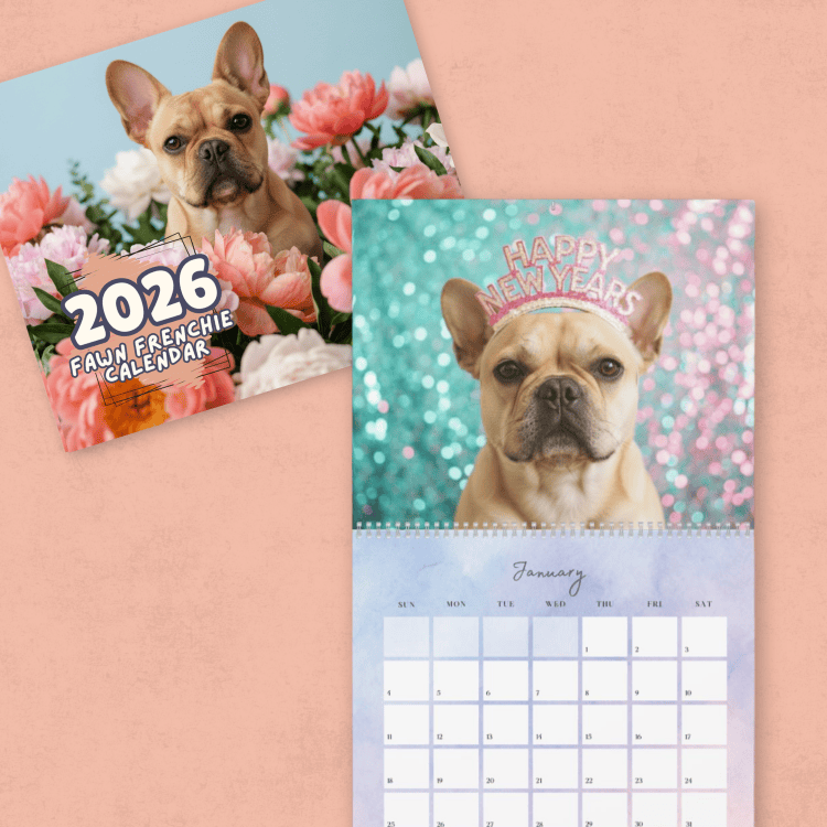 2026 Fawn Frenchie Wall Calendar