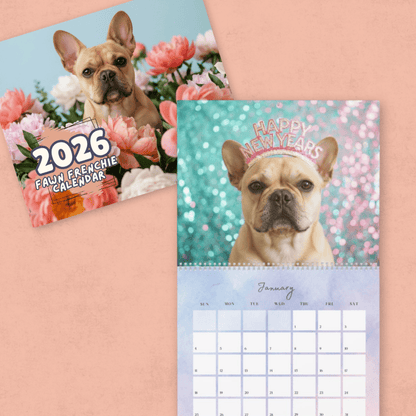 2026 Fawn Frenchie Wall Calendar
