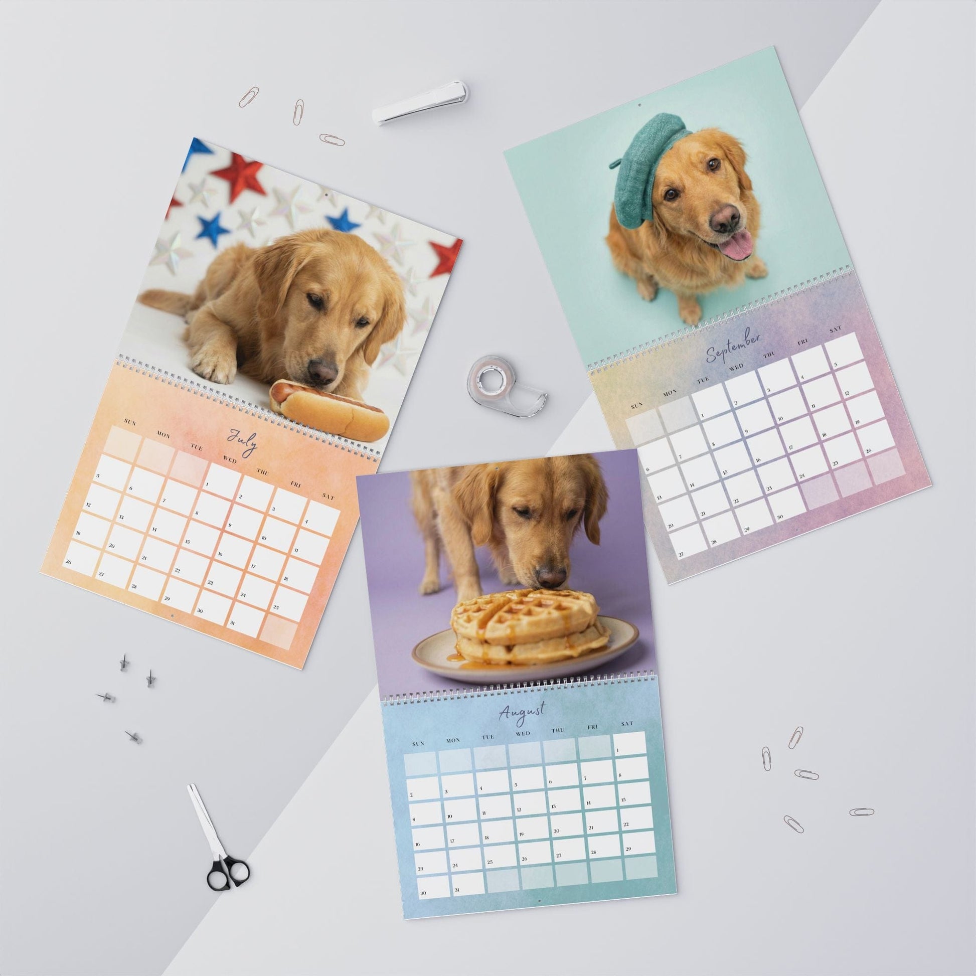 2026 Golden Retriever Wall Calendar