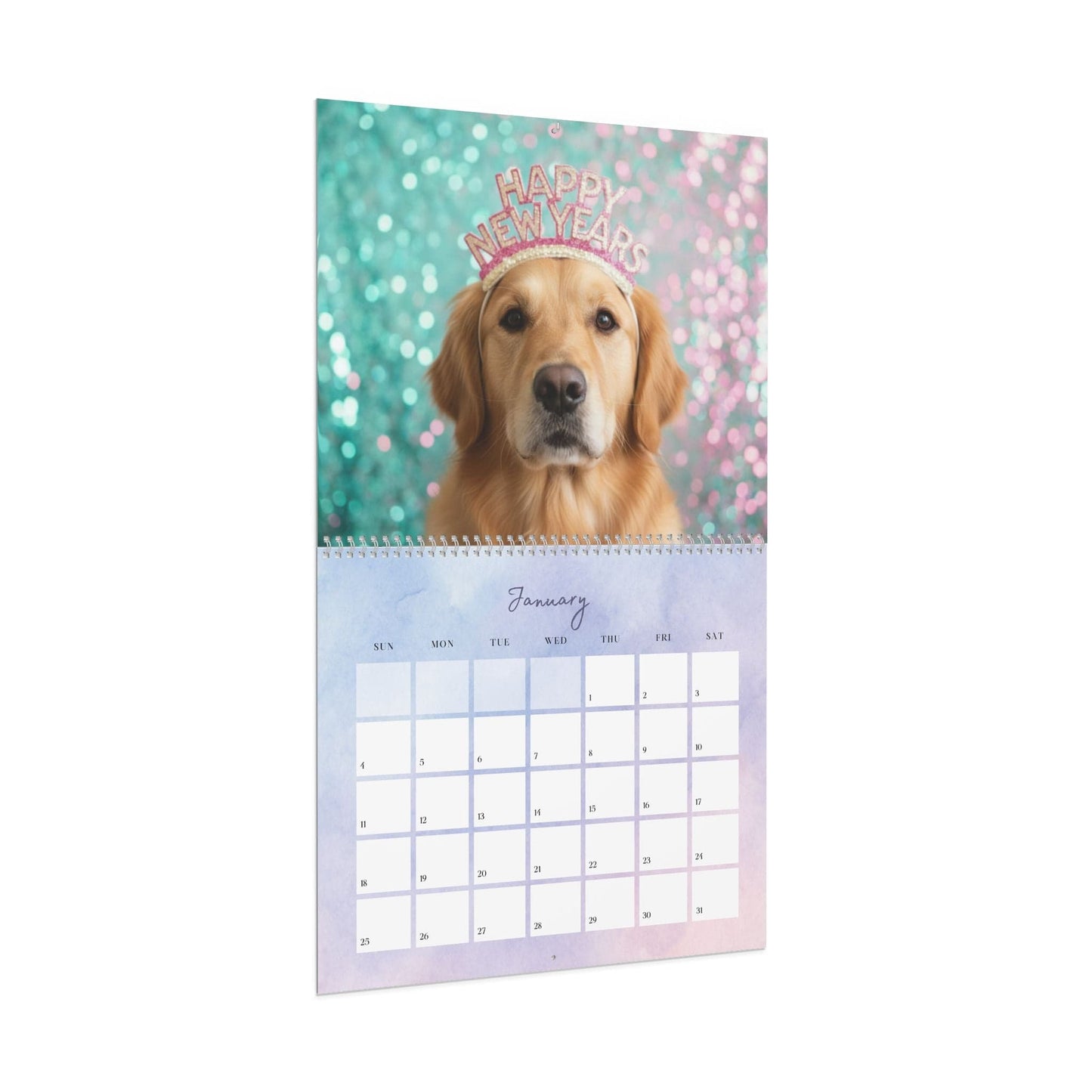 2026 Golden Retriever Wall Calendar