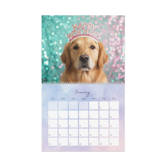 2026 Golden Retriever Wall Calendar