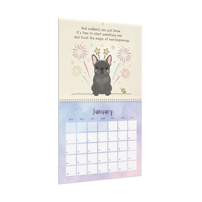 2026 Inspirational Black Frenchie Wall Calendar