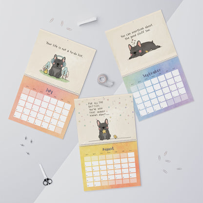 2026 Inspirational Black Frenchie Wall Calendar