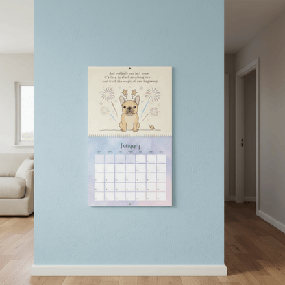 2026 Inspirational Fawn Frenchie Wall Calendar