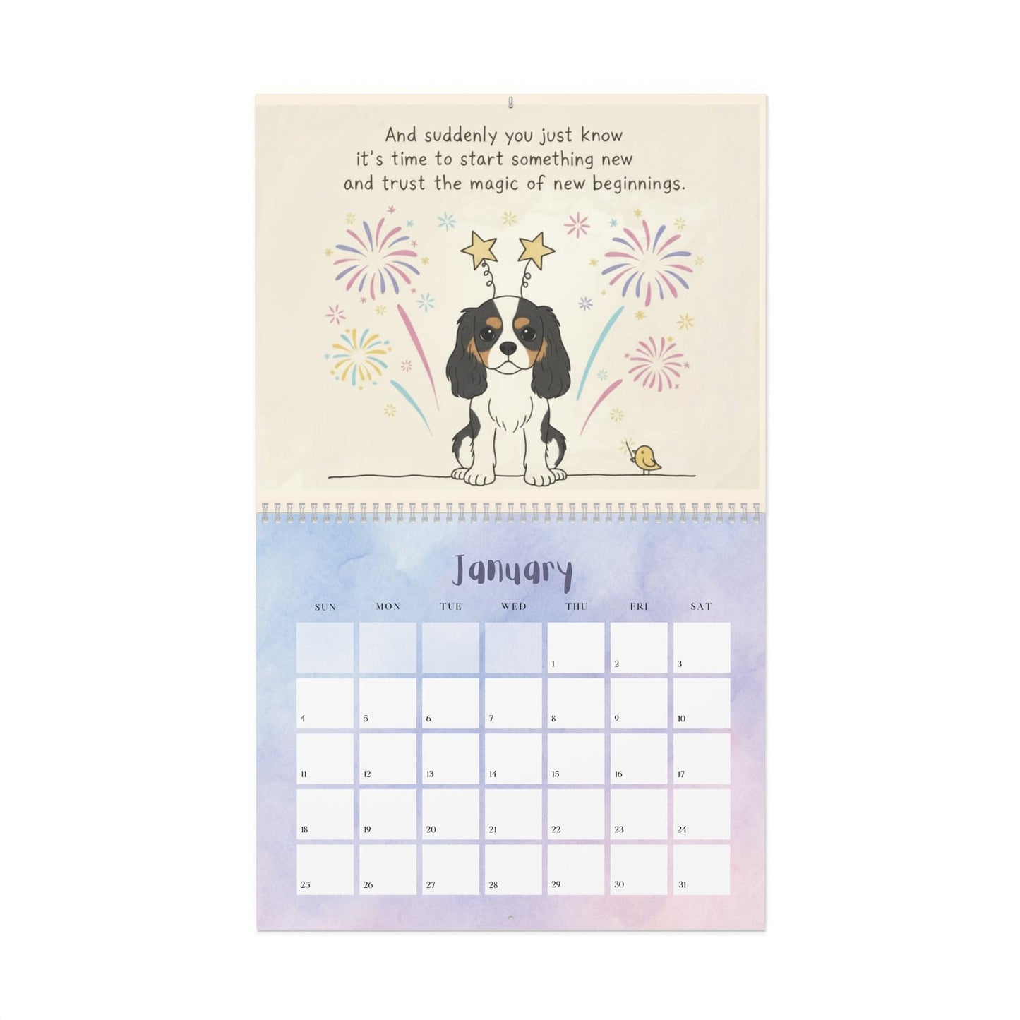 2026 Inspirational Tricolor Cavalier Wall Calendar