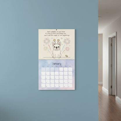 2026 Inspirational White Frenchie Wall Calendar