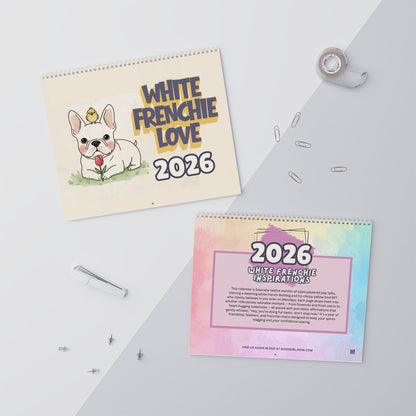 2026 Inspirational White Frenchie Wall Calendar