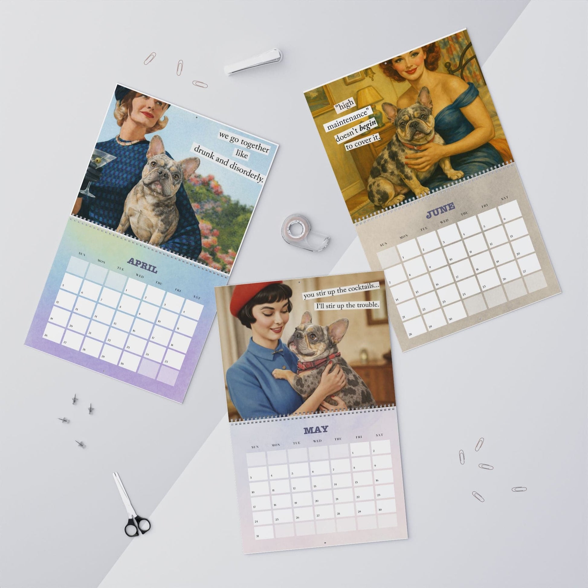 2026 Merle Frenchie Wall Calendar