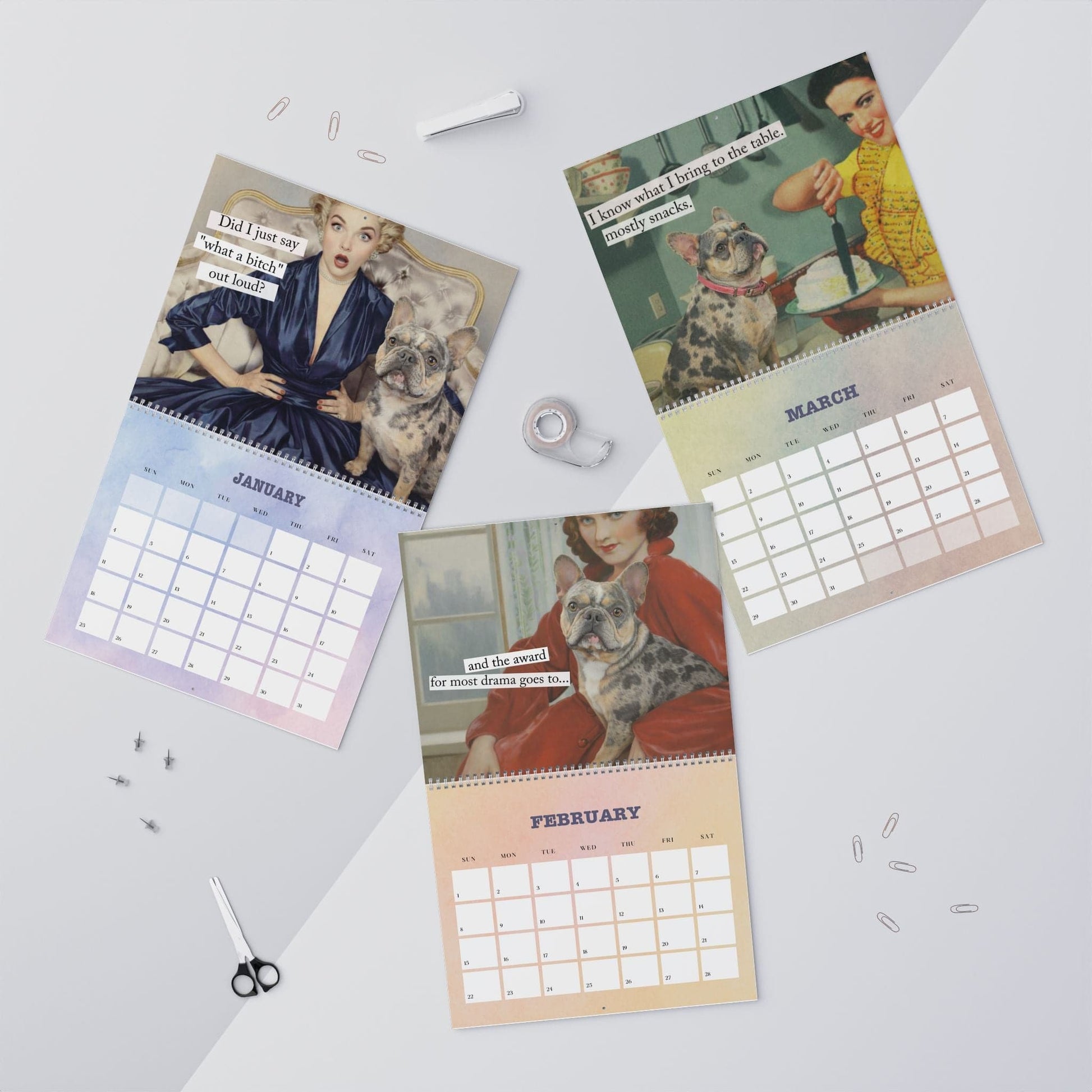 2026 Merle Frenchie Wall Calendar