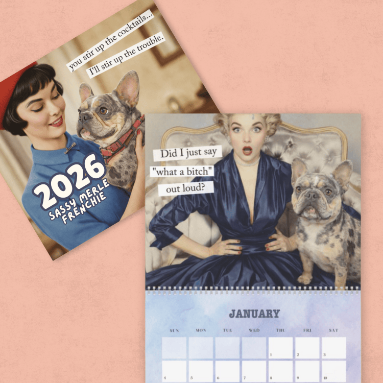 2026 Merle Frenchie Wall Calendar