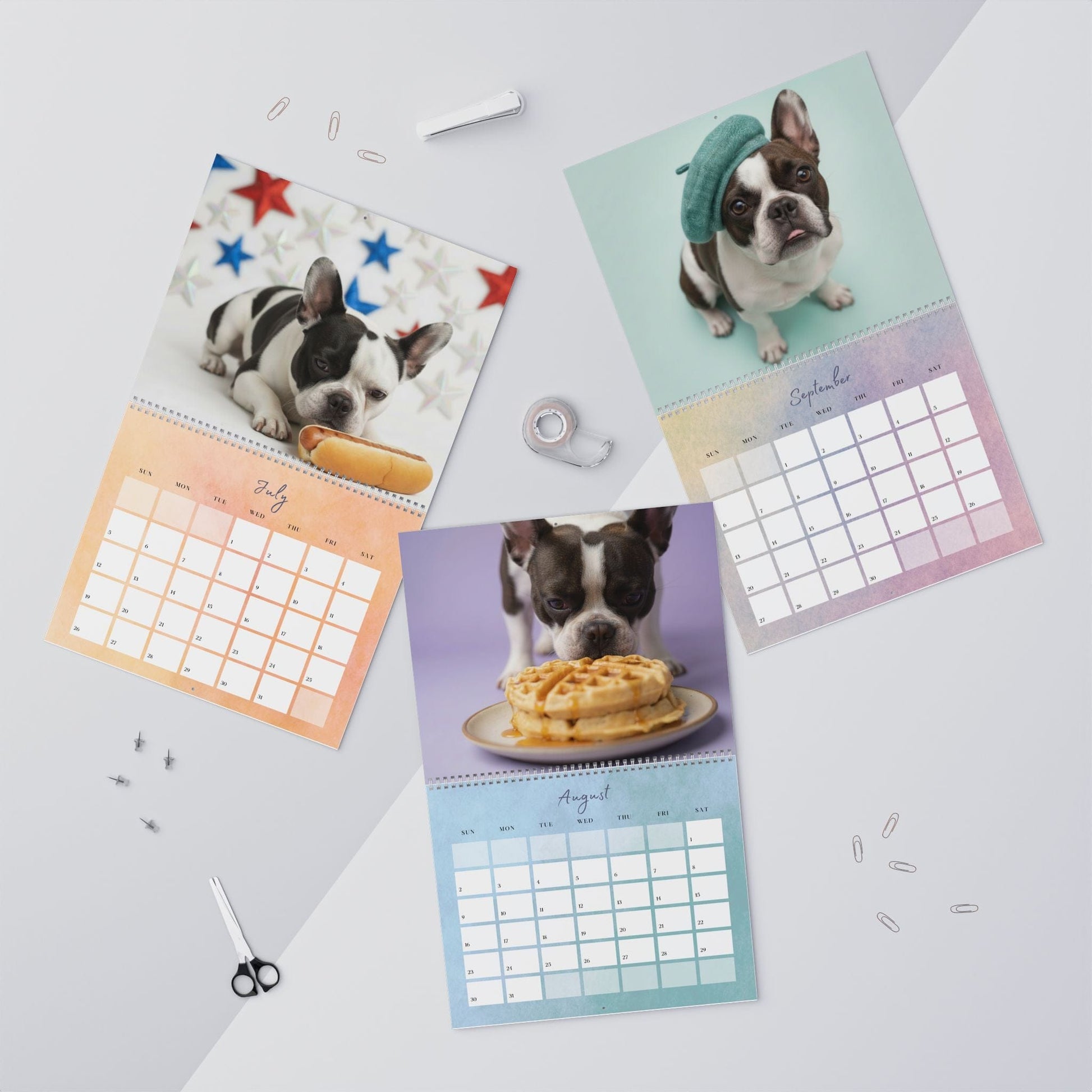 2026 Piebald Frenchie Wall Calendar