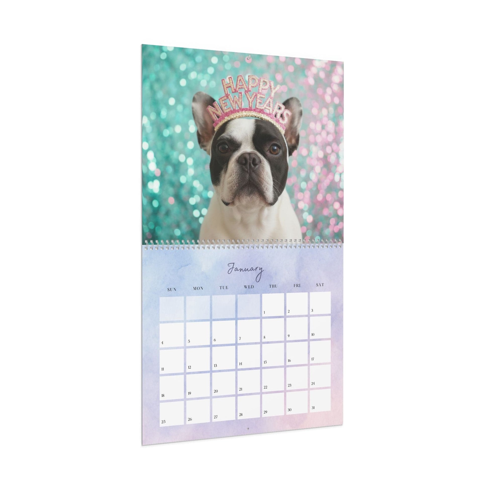 2026 Piebald Frenchie Wall Calendar