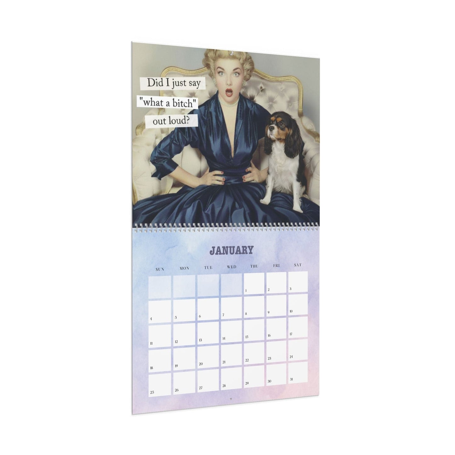 2026 Tricolor Cavalier Snarky Sassy Wall Calendar