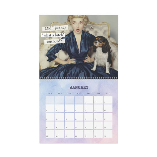 2026 Tricolor Cavalier Snarky Sassy Wall Calendar