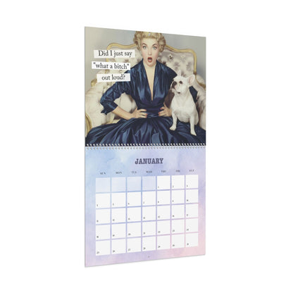2026 White Frenchie Snarky Sassy Wall Calendar