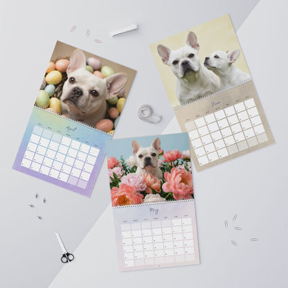 2026 White Frenchie Wall Calendar