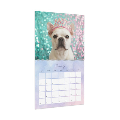 2026 White Frenchie Wall Calendar