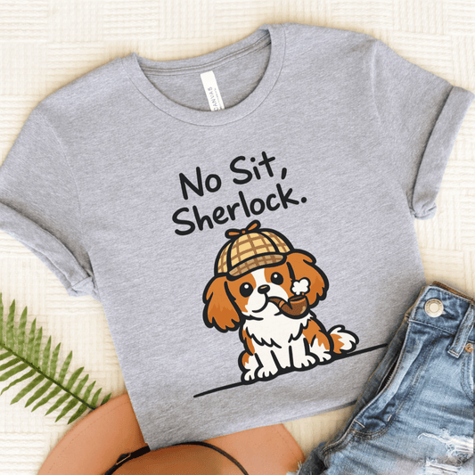 Personalized Cavalier Sherlock Unisex TShirt Athletic Heather