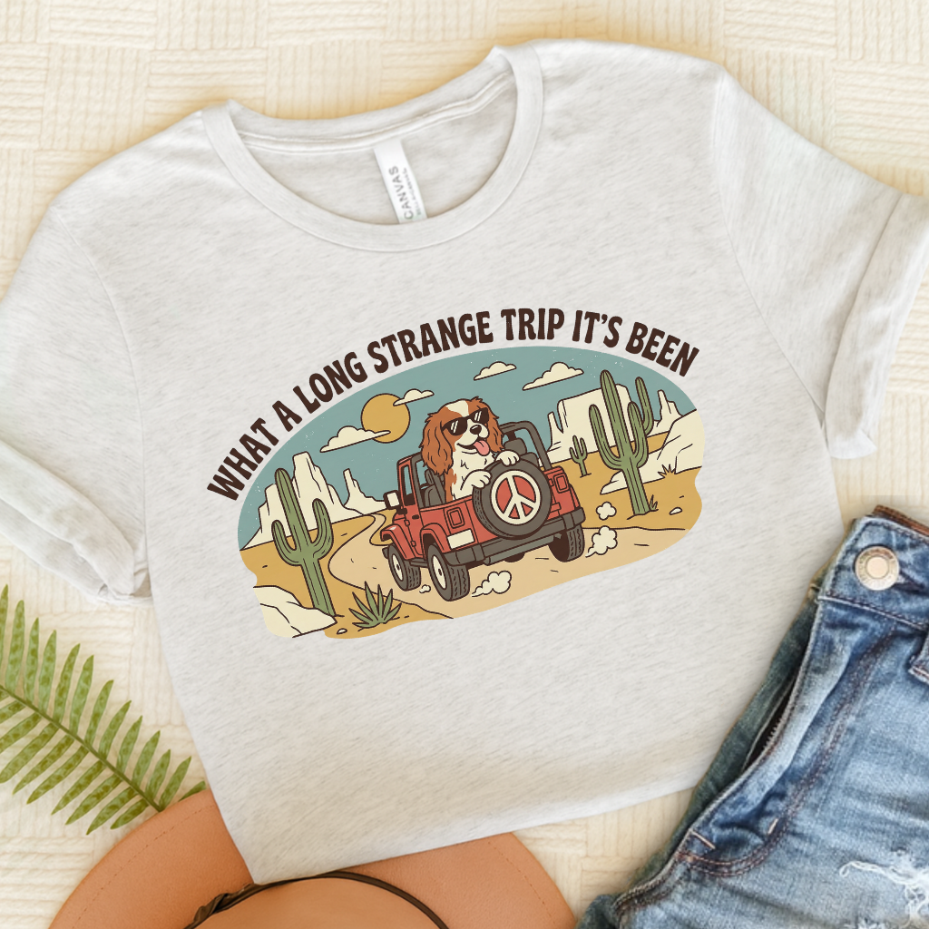 Personalized Cavalier Desert Travel Unisex TShirt Ash