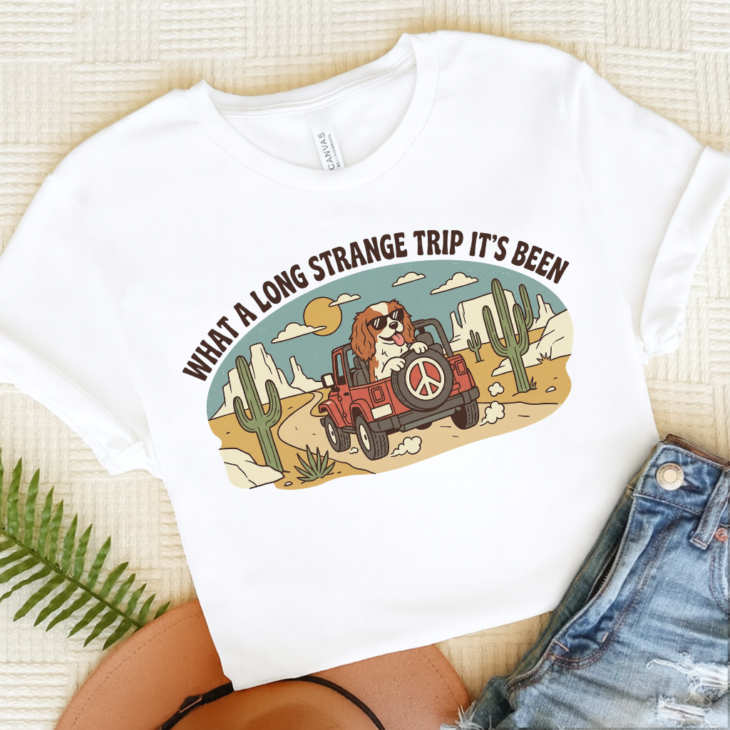 Personalized Cavalier Desert Travel Unisex TShirt White