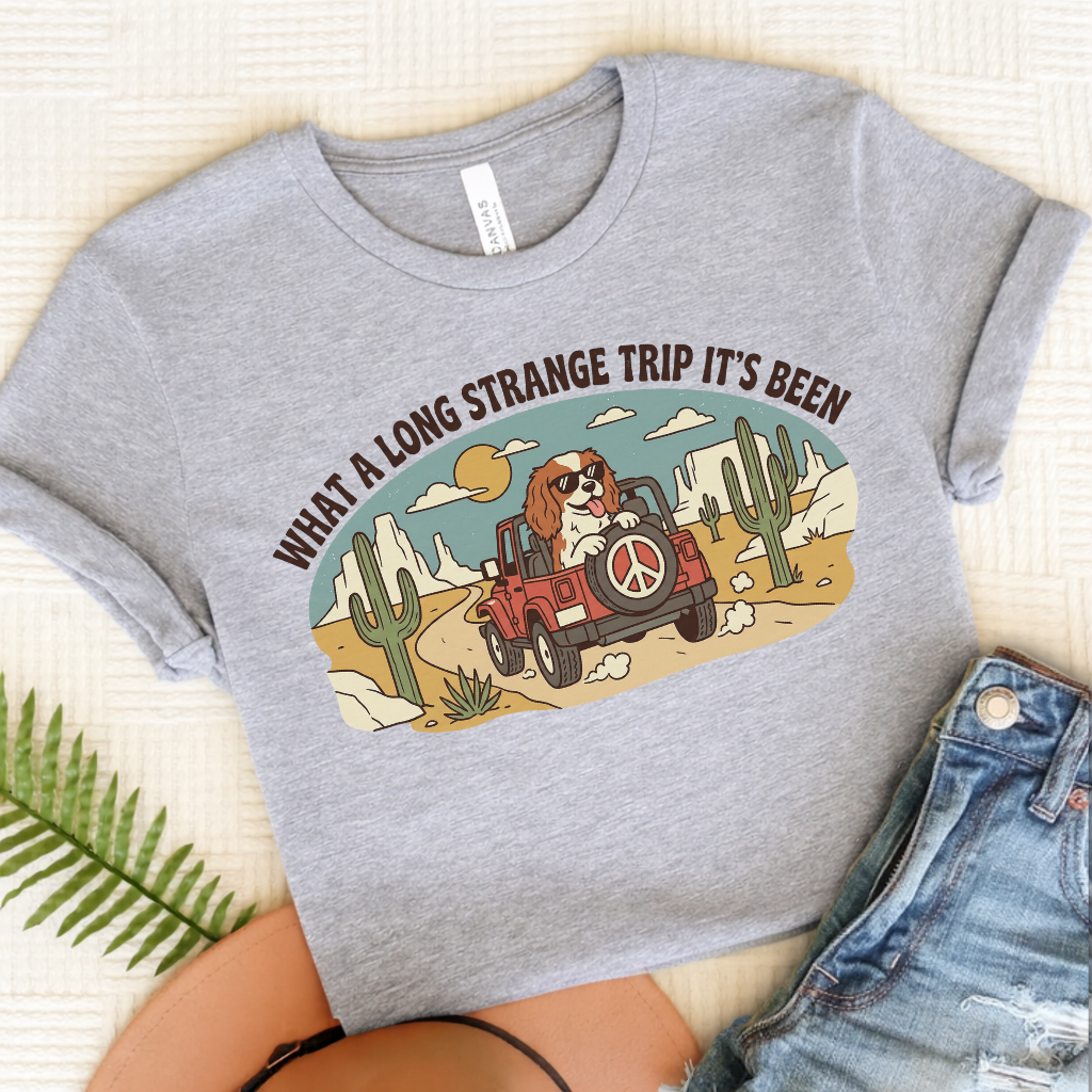 Personalized Cavalier Desert Travel Unisex TShirt Athletic Heather