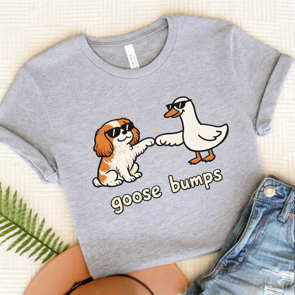 Personalized Cavalier Goose Bumps Unisex TShirt Athletic Heather