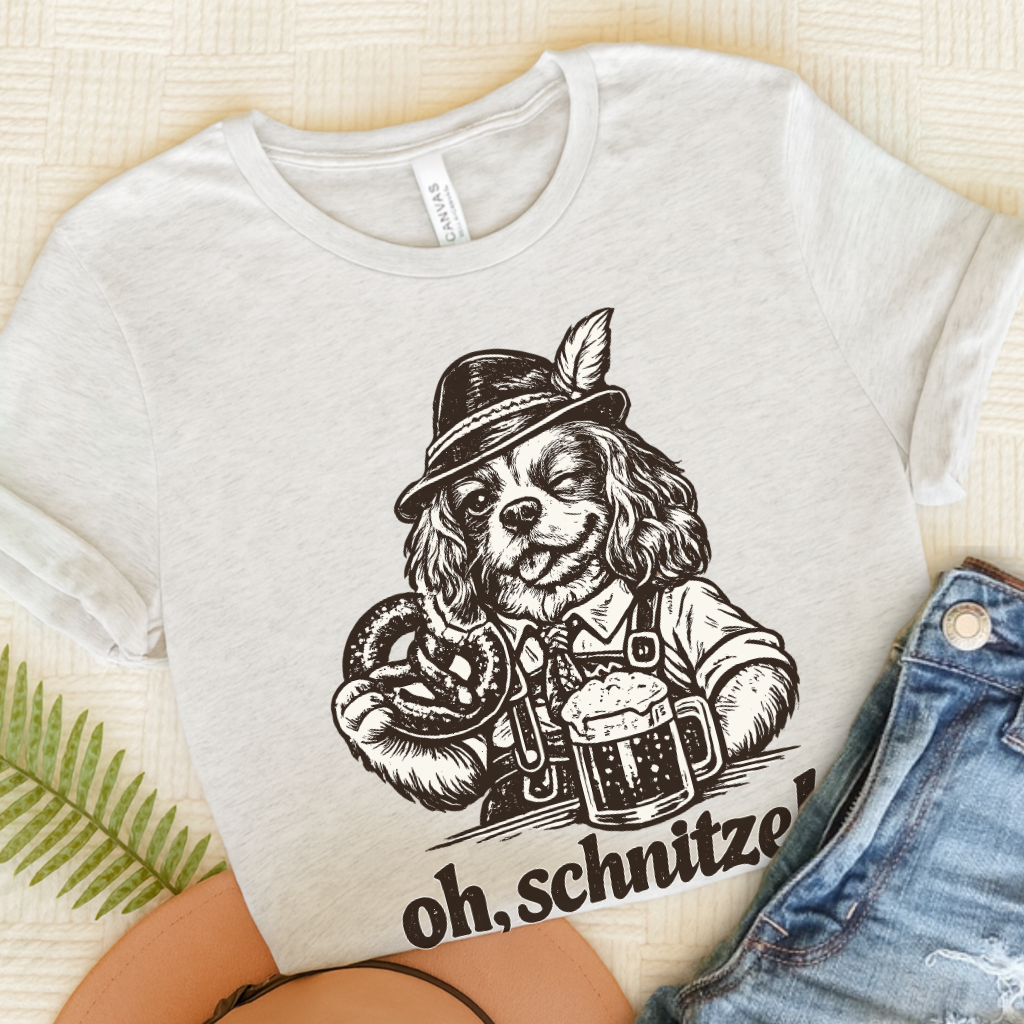 Cavalier King Germany Schnitzel Unisex TShirt Ash
