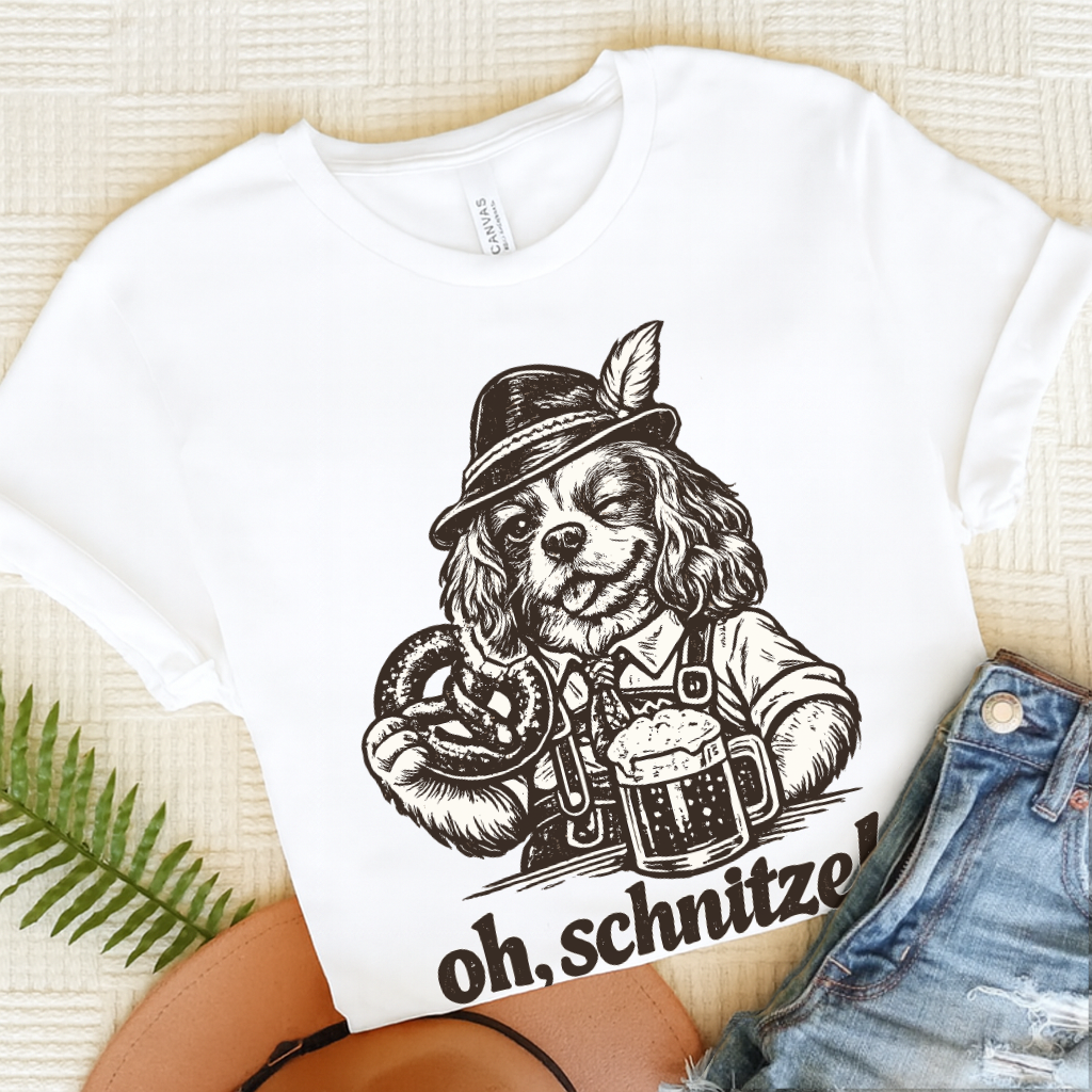 Cavalier King Germany Schnitzel Unisex TShirt White